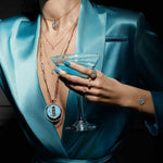 Messika Jewelry - Lucky Move 18K Rose Gold Turquoise Diamond Petite Bracelet | Manfredi Jewels