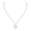 Messika Jewelry - Lucky Move 18K Rose Gold White Mother Of Pearl Petite Model Diamond Necklace | Manfredi Jewels