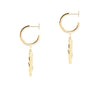 Messika Jewelry - Lucky Move 18K Yellow Gold Malachite Diamond Earrings | Manfredi Jewels