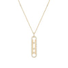 Messika Jewelry - Move 10TH 18K Yellow Gold Petite Model Pavé Diamond Necklace | Manfredi Jewels