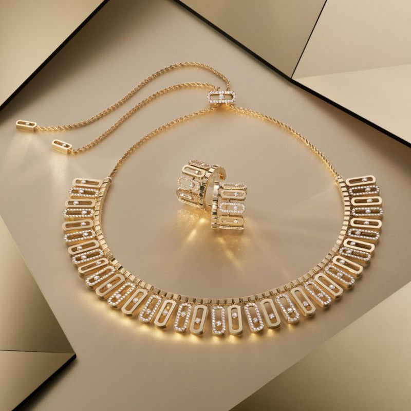 Messika Jewelry - Move Iconica 18K Yellow Gold Diamond Choker Necklace | Manfredi Jewels