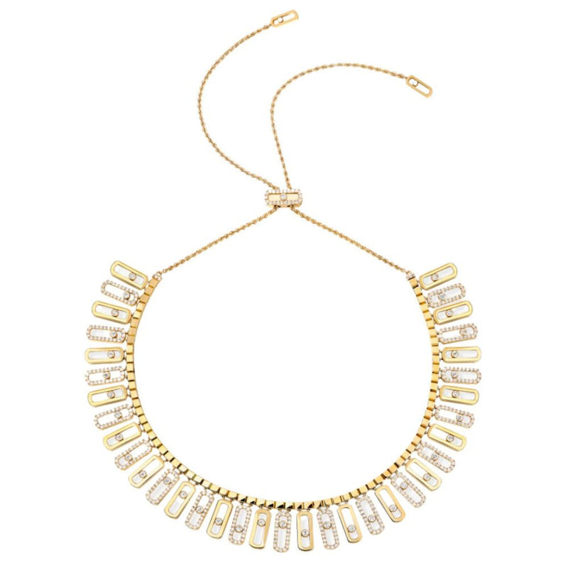 Messika Jewelry - Move Iconica 18K Yellow Gold Diamond Choker Necklace | Manfredi Jewels