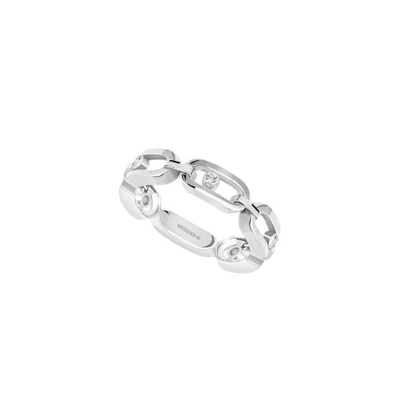 Messika Jewelry - Move Link 18K White Gold Multi Diamond Ring | Manfredi Jewels