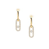 Messika Jewelry - Move Link 18K Yellow Gold Diamond Earrings | Manfredi Jewels