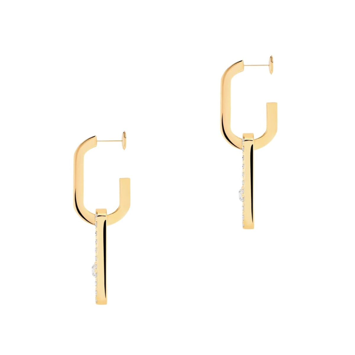 Messika Jewelry - Move Link 18K Yellow Gold Diamond Pavé Drop Earrings | Manfredi Jewels