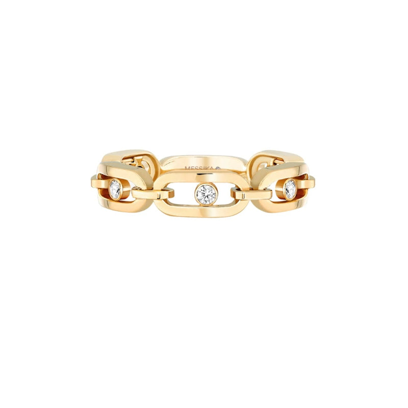 Messika Jewelry - Move Link 18K Yellow Gold Multi Diamond Ring | Manfredi Jewels