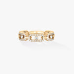 Messika Jewelry - Move Link 18K Yellow Gold Multi Pavé Diamond Ring | Manfredi Jewels