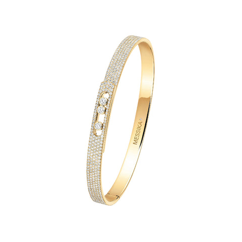 Move Noa 18K Yellow Gold Full Pavé Diamond Bangle Bracelet