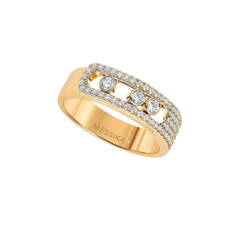 Messika Jewelry - Move Noa 18K Yellow Gold Pavé Diamond Ring | Manfredi Jewels