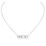Messika Jewelry - Move Pavé 18K White Gold Diamond Necklace | Manfredi Jewels