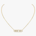 Messika Jewelry - Move Pavé 18K Yellow Gold Diamond Necklace | Manfredi Jewels