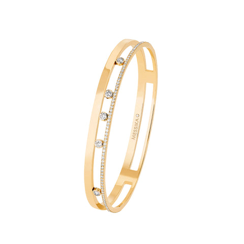 Move Romane 18K Yellow Gold Diamond Bangle Bracelet