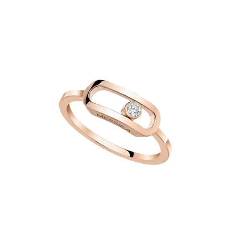 Move Uno 18K Rose Gold Large Model Diamond Ring