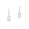 Messika Jewelry - Move Uno 18K White Gold Diamond Hoop Earrings | Manfredi Jewels