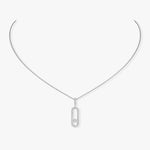 Messika Jewelry - Move Uno 18K White Gold Large Model Pavé Diamond Necklace | Manfredi Jewels