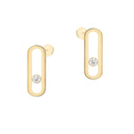 Messika Jewelry - Move Uno 18K Yellow Gold Diamond Earrings | Manfredi Jewels