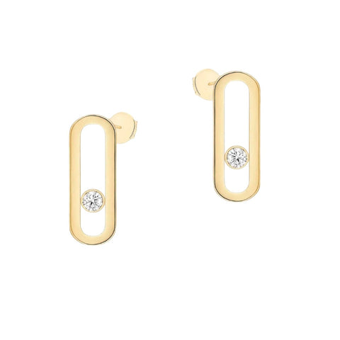Move Uno 18K Yellow Gold Diamond Earrings