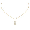 Messika Jewelry - Move Uno 18K Yellow Gold Large Model Pavé Diamond Necklace | Manfredi Jewels