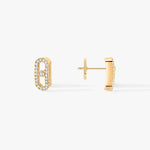 Messika Jewelry - Move Uno 18K Yellow Gold Pavé Diamond Earrings | Manfredi Jewels