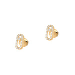 Messika Jewelry - Move Uno 18K Yellow Gold Pavé Diamond Earrings | Manfredi Jewels