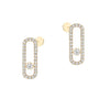 Messika Jewelry - Move Uno 18K Yellow Gold Pavé - Set Diamond Earrings | Manfredi Jewels