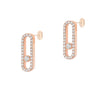 Messika Jewelry - Move Uno Pavé - Set 18K Rose Gold Diamond Earrings | Manfredi Jewels