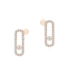Messika Jewelry - Move Uno Pavé - Set 18K Rose Gold Diamond Earrings | Manfredi Jewels
