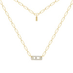 Messika Jewelry - My Move 18k Yellow Gold Pavé Diamond Necklace | Manfredi Jewels