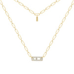 Messika Jewelry - My Move 18k Yellow Gold Pavé Diamond Necklace | Manfredi Jewels