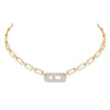 Messika Jewelry - My Move 18k Yellow Gold Pavé Diamond Necklace | Manfredi Jewels