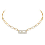 Messika Jewelry - My Move 18k Yellow Gold Pavé Diamond Necklace | Manfredi Jewels