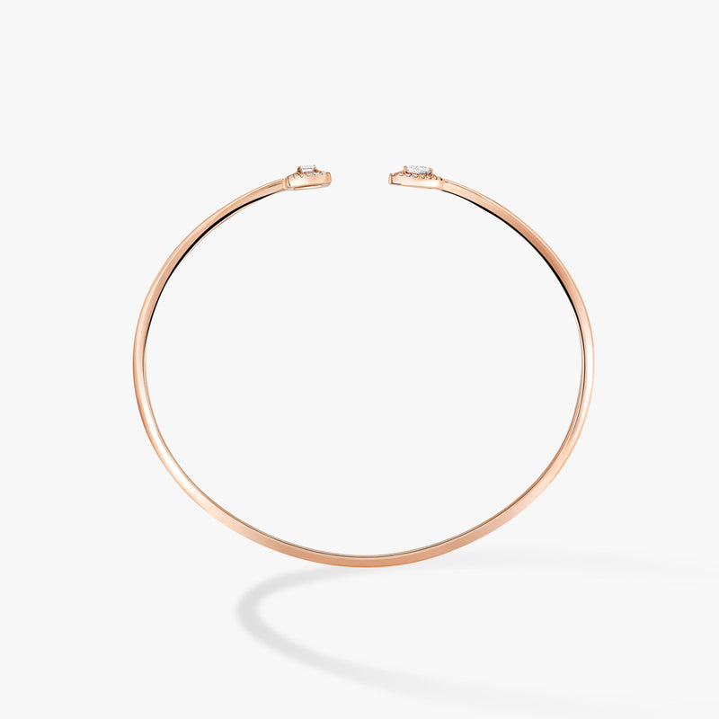 Messika Jewelry - My Twin Toi & Moi 18K Rose Gold Diamond Thin Bangle Bracelet | Manfredi Jewels