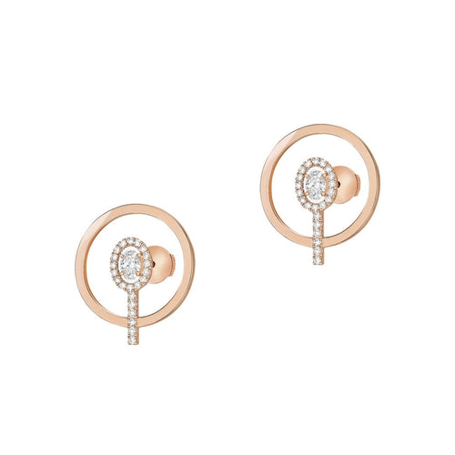 Messika Jewelry - ROSE GOLD DIAMOND EARRINGS GLAM’AZONE GRAPHIC | Manfredi Jewels