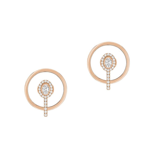 Messika Jewelry - ROSE GOLD DIAMOND EARRINGS GLAM’AZONE GRAPHIC | Manfredi Jewels