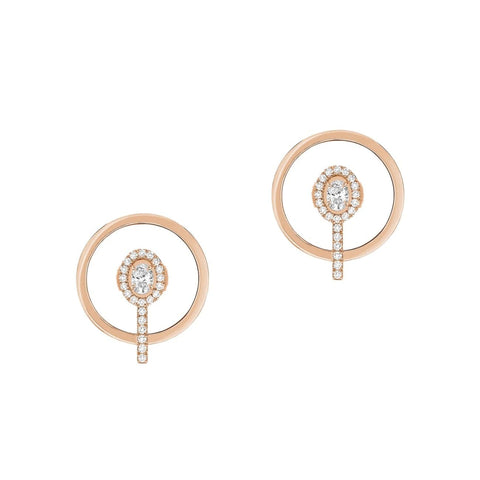 ROSE GOLD DIAMOND EARRINGS GLAM'AZONE GRAPHIC