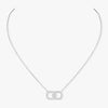 Messika Jewelry - So Move 18K White Gold Pavé Diamond Necklace | Manfredi Jewels