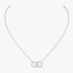 Messika Jewelry - So Move 18K White Gold Pavé Diamond Necklace | Manfredi Jewels