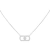 Messika Jewelry - So Move 18K White Gold Pavé Diamond Necklace | Manfredi Jewels