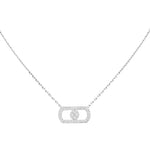 Messika Jewelry - So Move 18K White Gold Pavé Diamond Necklace | Manfredi Jewels