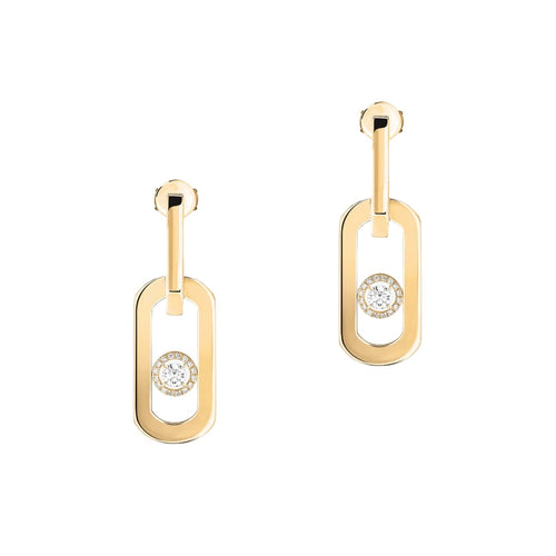 Messika Jewelry - So Move 18K Yellow Gold XL Pendant Diamond Earrings | Manfredi Jewels