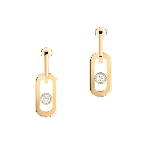 So Move 18K Yellow Gold XL Pendant Diamond Drop Earrings
