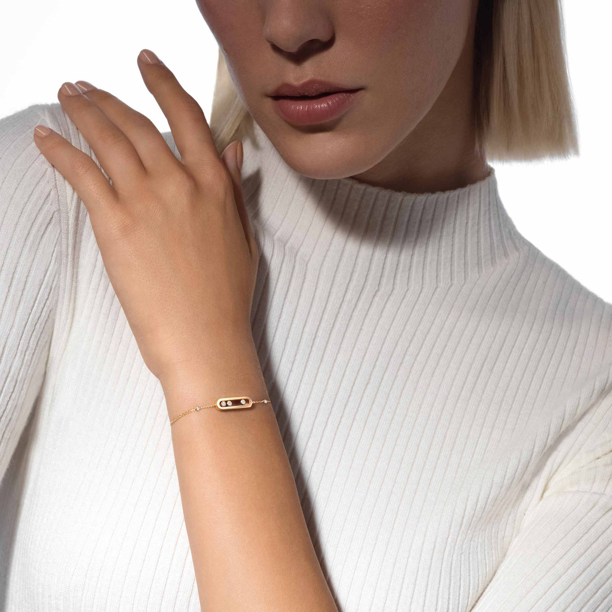 Messika Jewelry - Baby Move 18K Yellow Gold Diamond Bracelet | Manfredi Jewels