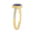 Miseno Jewelry - 18K Yellow Gold Baia Sommersa Lapis & 0.39 Ct Diamond Ring | Manfredi Jewels