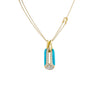 Miseno - Arco 18K Yellow Gold Turquoise and Diamond Pendant | Manfredi Jewels
