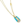 Miseno - Arco 18K Yellow Gold Turquoise and Diamond Pendant | Manfredi Jewels