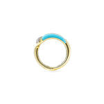 Miseno - Arco 18K Yellow Gold Turquoise and Diamond Ring | Manfredi Jewels