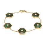 Miseno Jewelry - Baia Sommersa 18K Yellow Gold Diamond & Malachite Bracelet | Manfredi Jewels