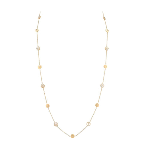 Baia Sommersa 18K Yellow Gold Diamond & Mother of Pearl Necklace