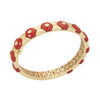 Miseno Jewelry - Baia Sommersa 18K Yellow Gold Diamonds & Coral Bangle Bracelet | Manfredi Jewels