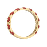 Miseno Jewelry - Baia Sommersa 18K Yellow Gold Diamonds & Coral Bangle Bracelet | Manfredi Jewels